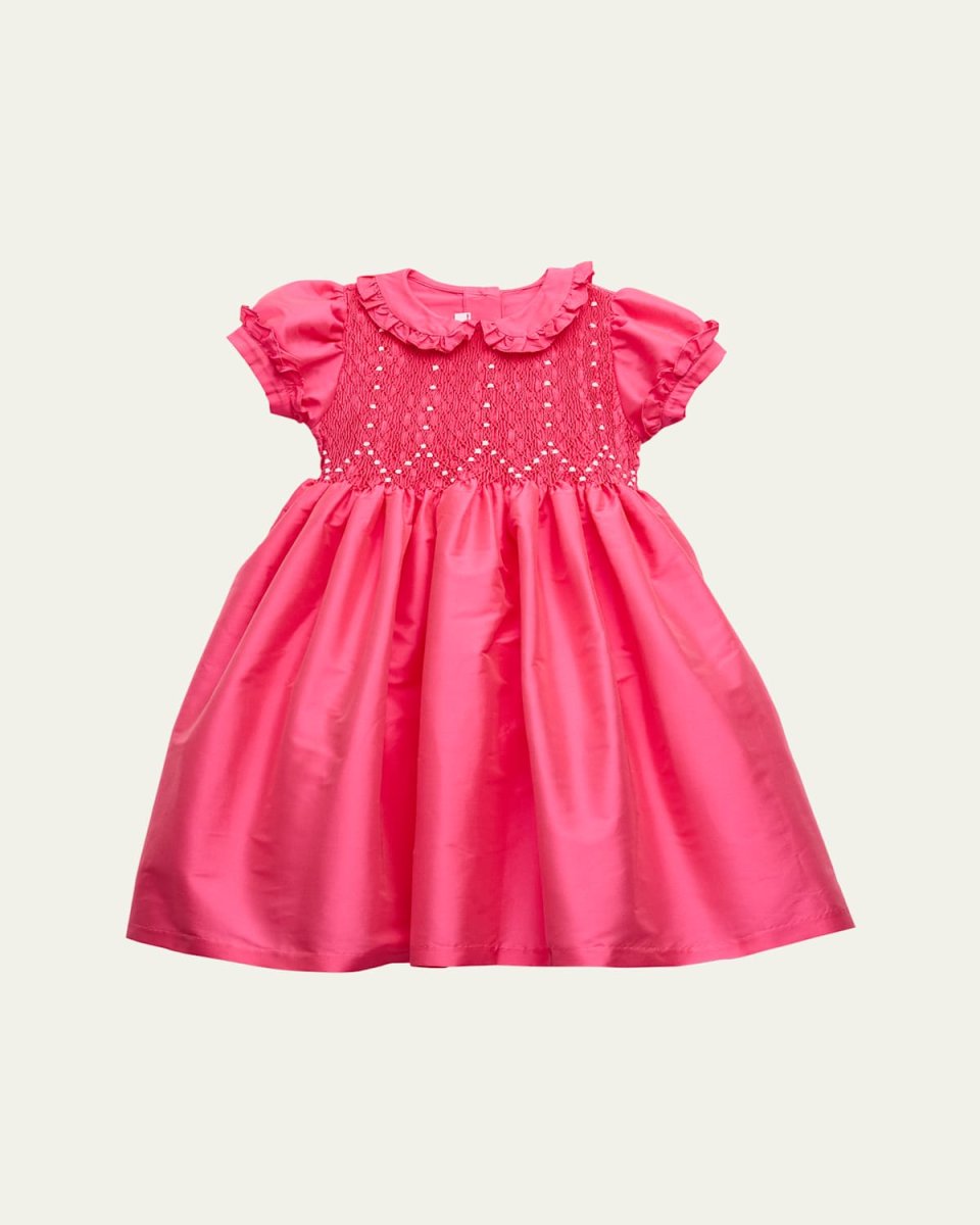 Girl's A-Line Smocked Dress, Size 12M-8